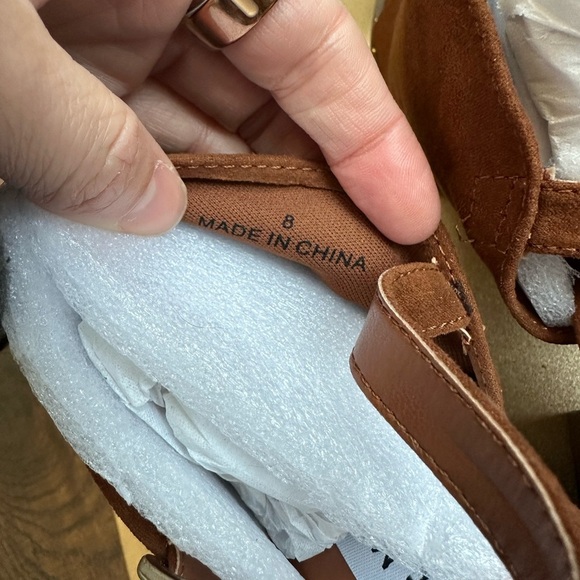 Steve Madden | Brown Peep-Toe Block Heel Mules - Picture 6 of 6